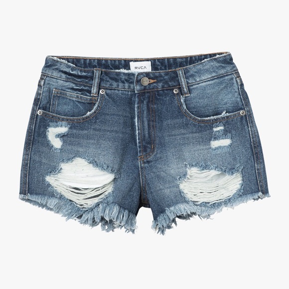 RVCA Pants - NEW RVCA The Boyfriend Denim Shorts in Medium Blue